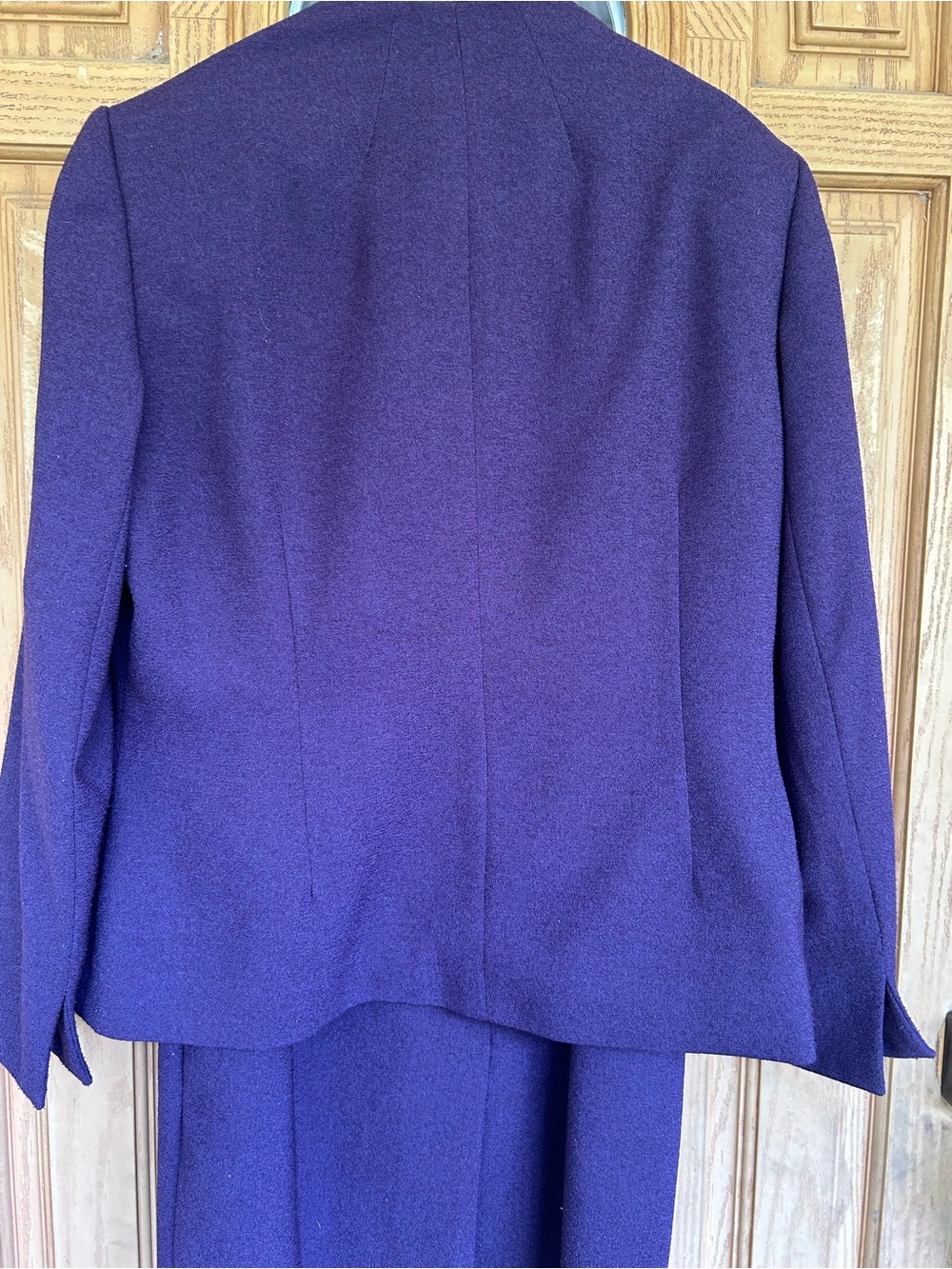 Sag Harbor 14 Petite Plum Buttoned Blazer Jacket skirt set - Picture 5 of 16